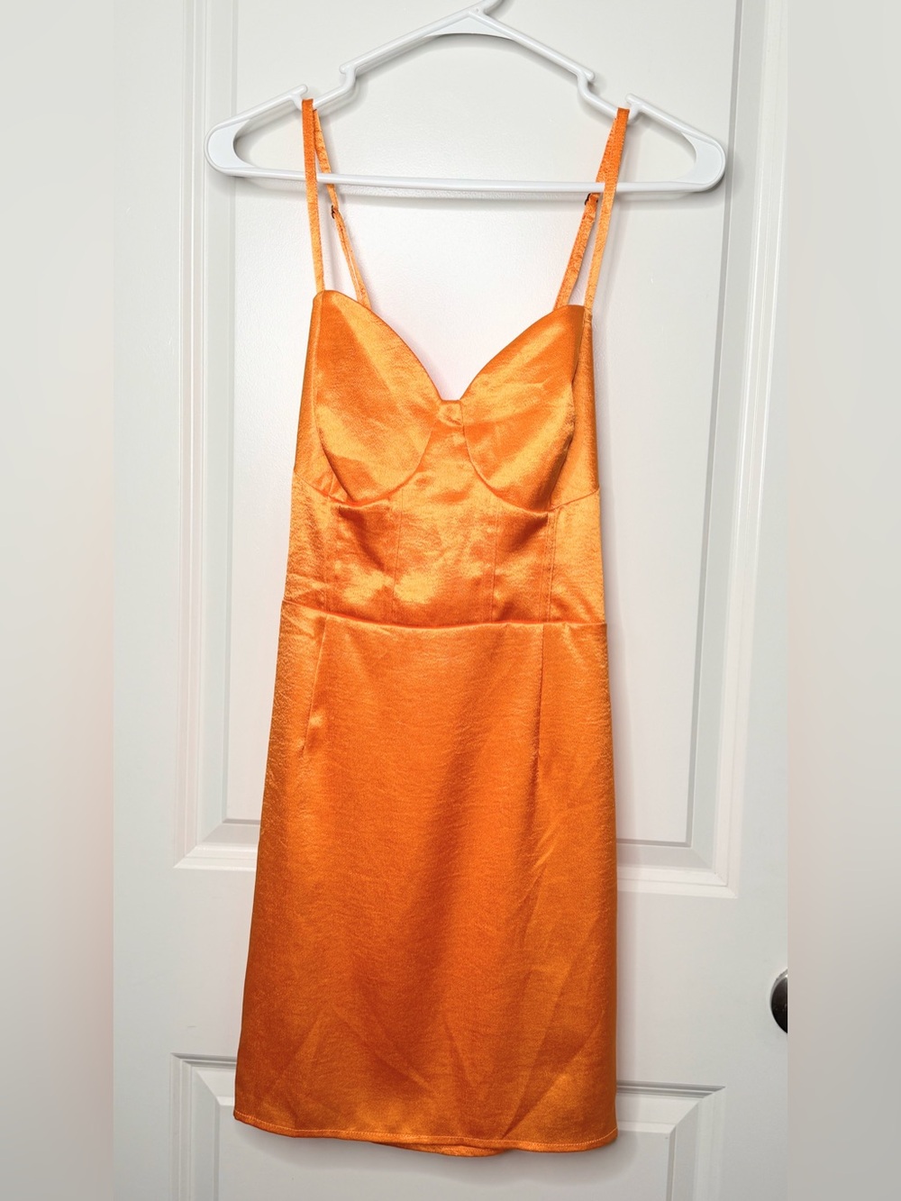 Wild Fable Orange Satin Mini Dress Large Bustier Corset Strappy Y2K NWT